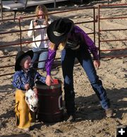 Stick horse barrel racing