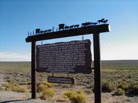 Historical marker showing  Lander Cut-Off of the Oregon Trail