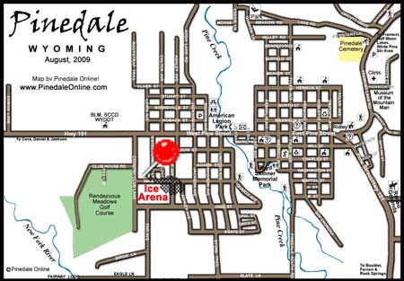 Map to Sublette County Ice Arena