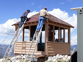 Working on roof