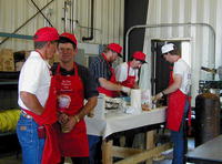 Firemen Cooking for Annual Catfish Fry