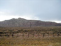 Red chalk cliffs near LaBarge. Photo by Laurel Profit, Pinedale Online!