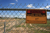 Natural gas pipeline sign. Photo by Dawn Ballou, Pinedale Online!