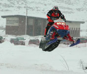 SnoCross snowmobile races in Bondurant
